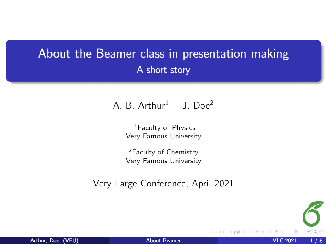 simple beamer presentation